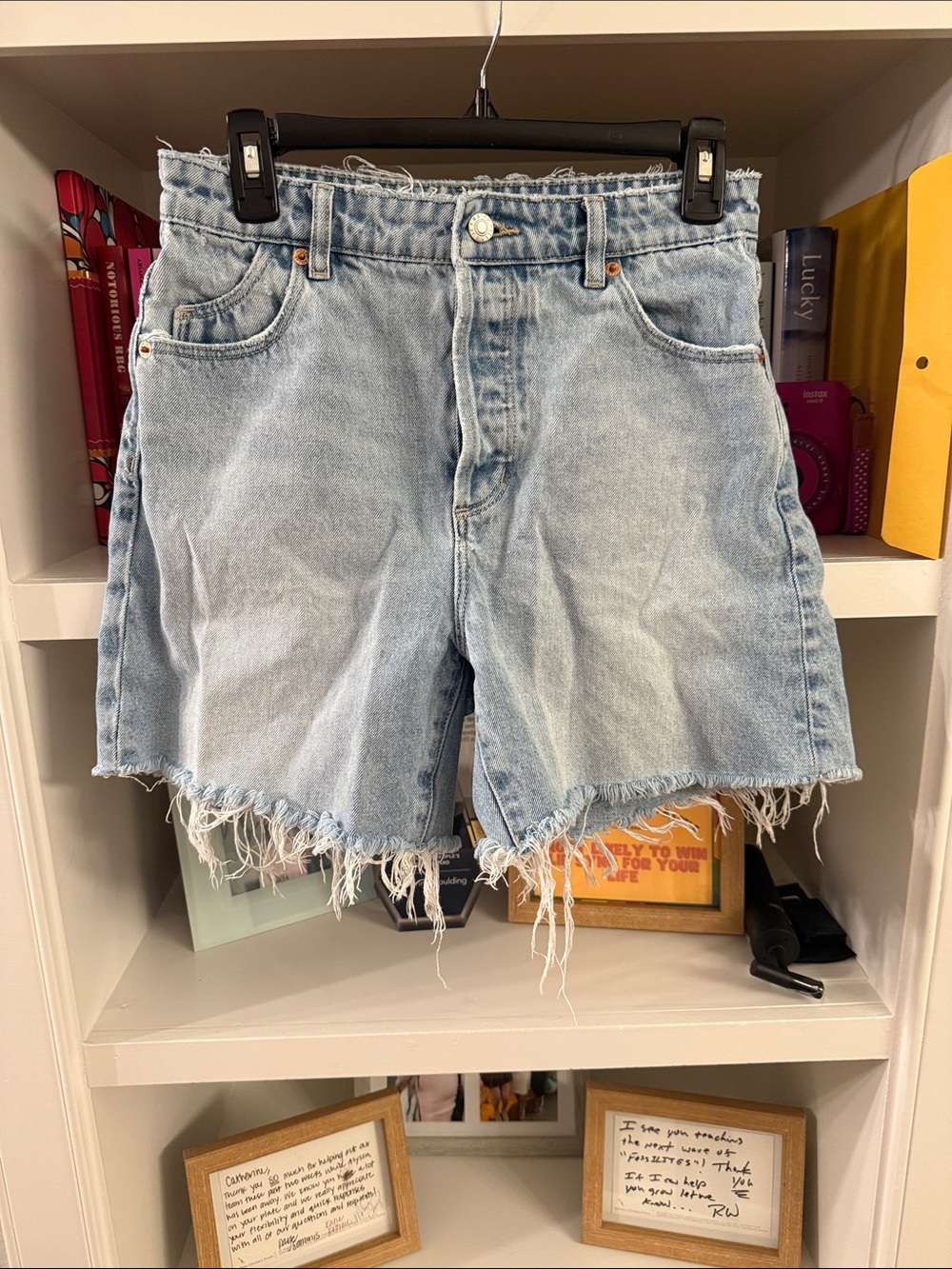 ROLLA'S Light Wash Distressed Denim Cutoff Shorts